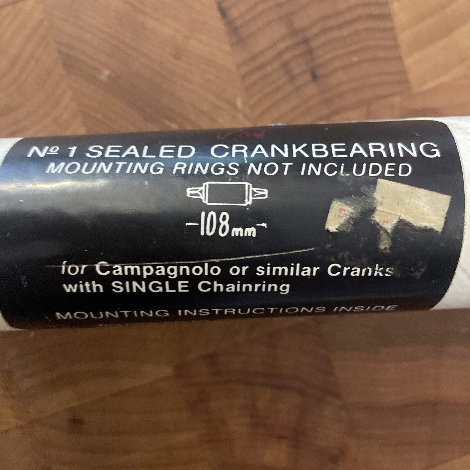 Vintage New-Old-Stock PHIL Sealed Crankbearing #1 • 108mm. (FSW)