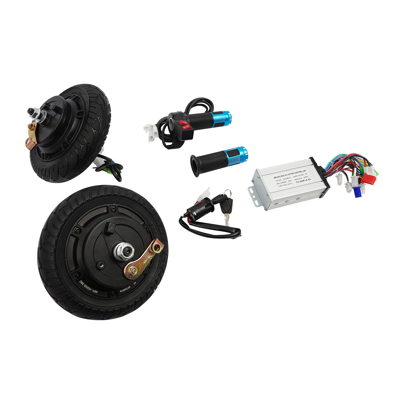 Electric Scooter Hub Motor Kit, Electric Conversion Kit With Reverse Throttle