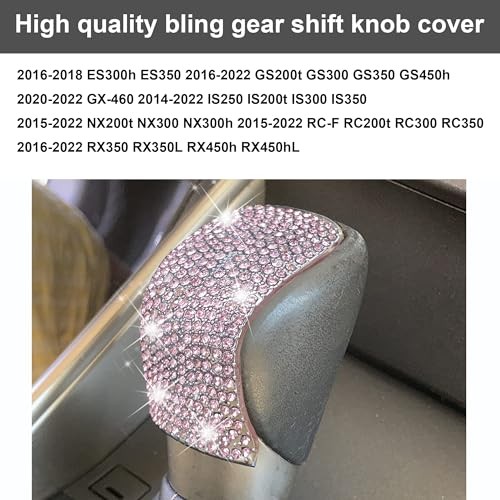 Bling Shift Gear Lever Accessories Fit for Lexus 16-18 ES350 15-22 NX300 Pink