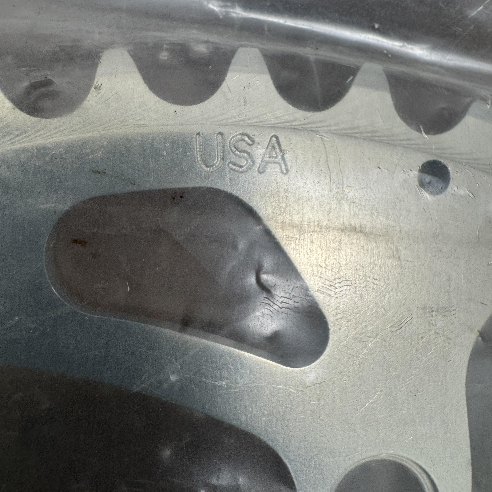 Vintage QBP 44T Chainring 94 BCD 5-Arm NOS Silver Aluminum MTB USA 44 Tooth