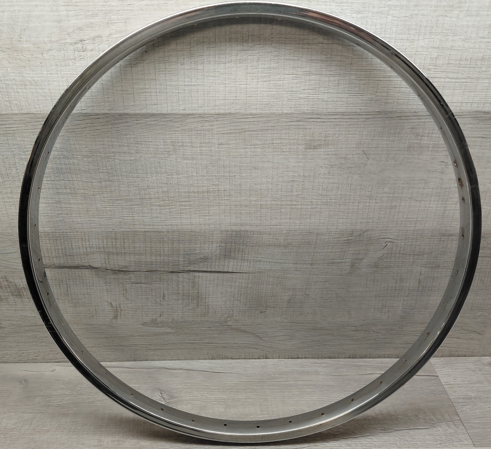 Vintage 26 X 1 3/4″ S-7 Chrome “Schwinn Tubular Rim” Stamped S-7 36 H Hoop Rim