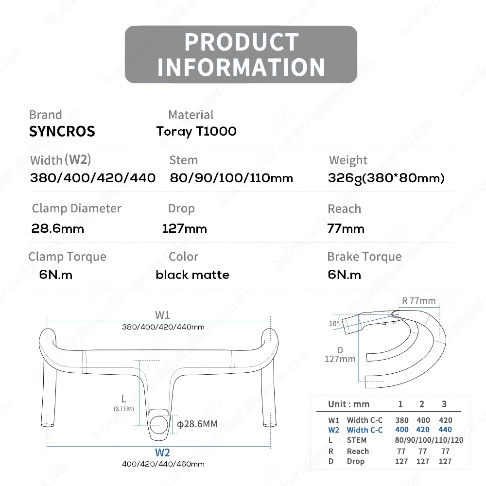 Road Bike Integrated Handlebar Cable Di2 Full Carbon Bicycle Handlebar 28.6MM