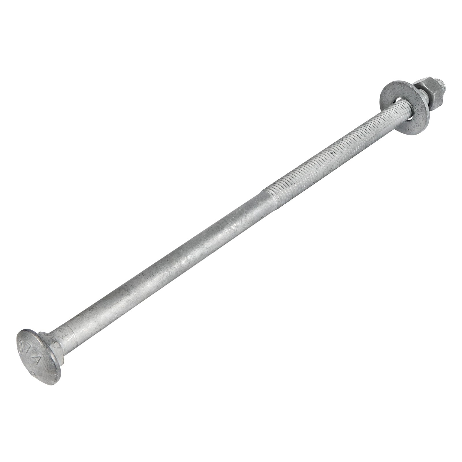 1/2″ x 12″ (25 Pack) Galvanized Carriage Bolt Kit Grade 307A 1/2 x 12, Silver