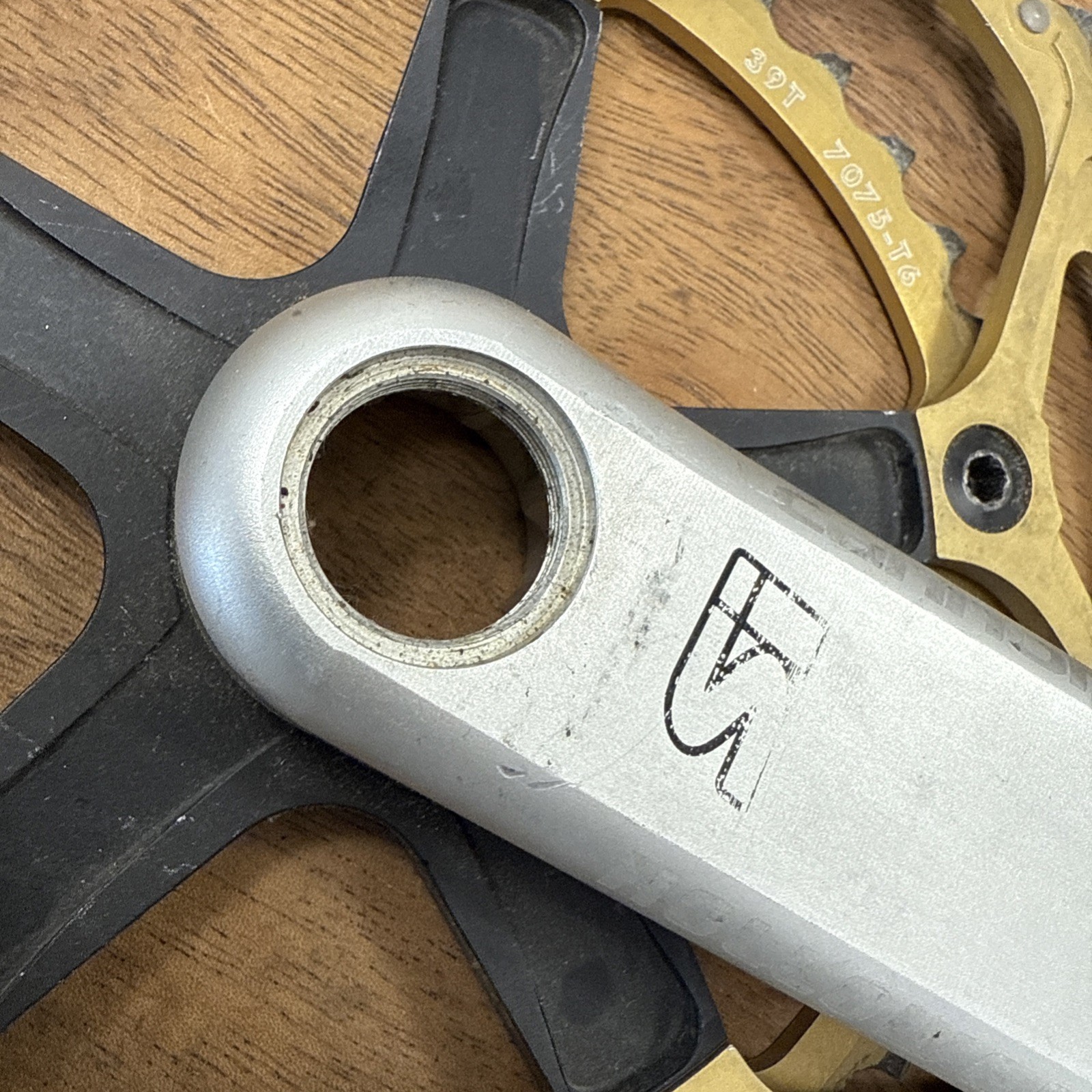 Cannondale Hollowgram SI Crankset 175mm 53-39t 9/10 Speed Silver Gold