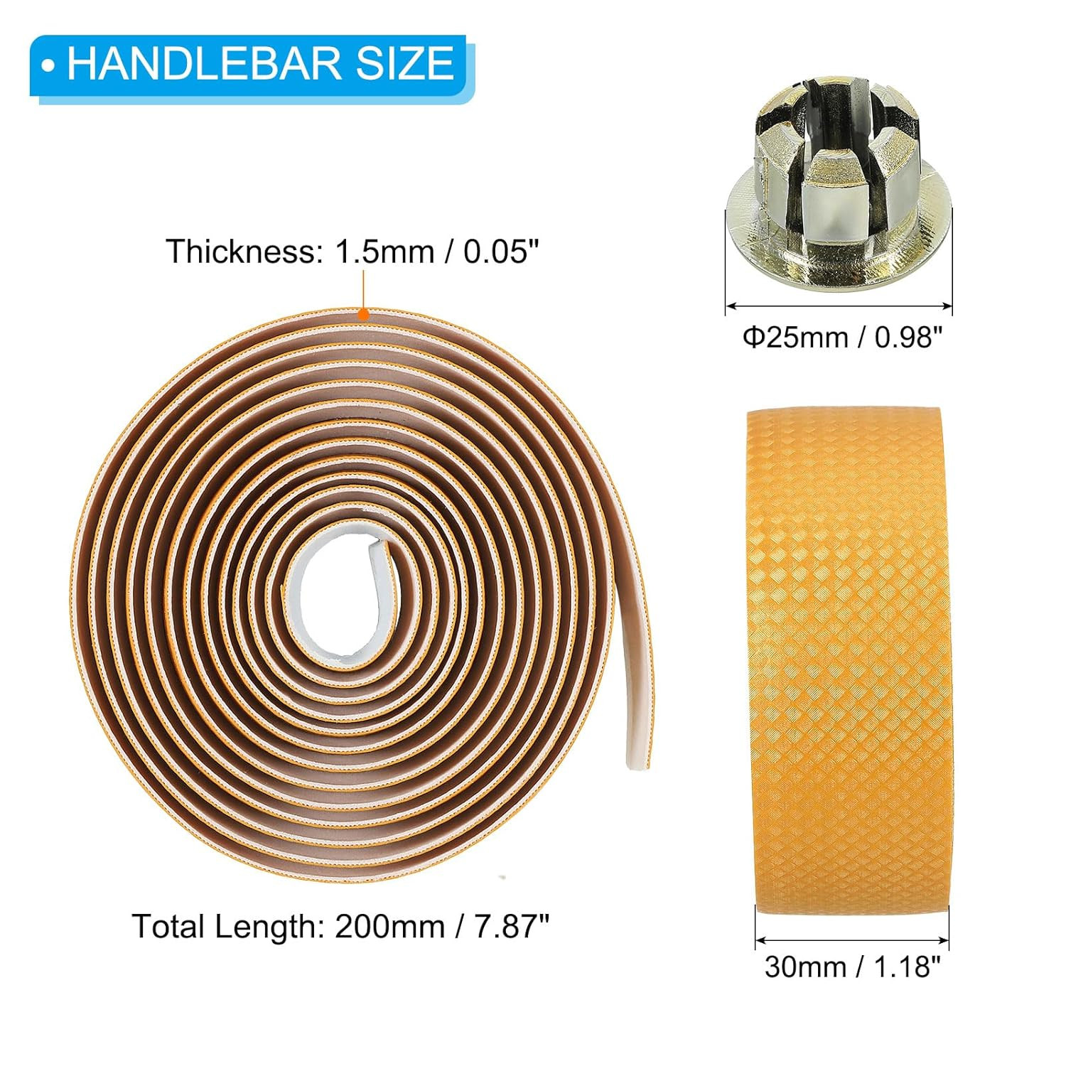 Bike Handlebar Tape, 2 Pack EVA Carbon Handle Grip Wraps Non-Slip