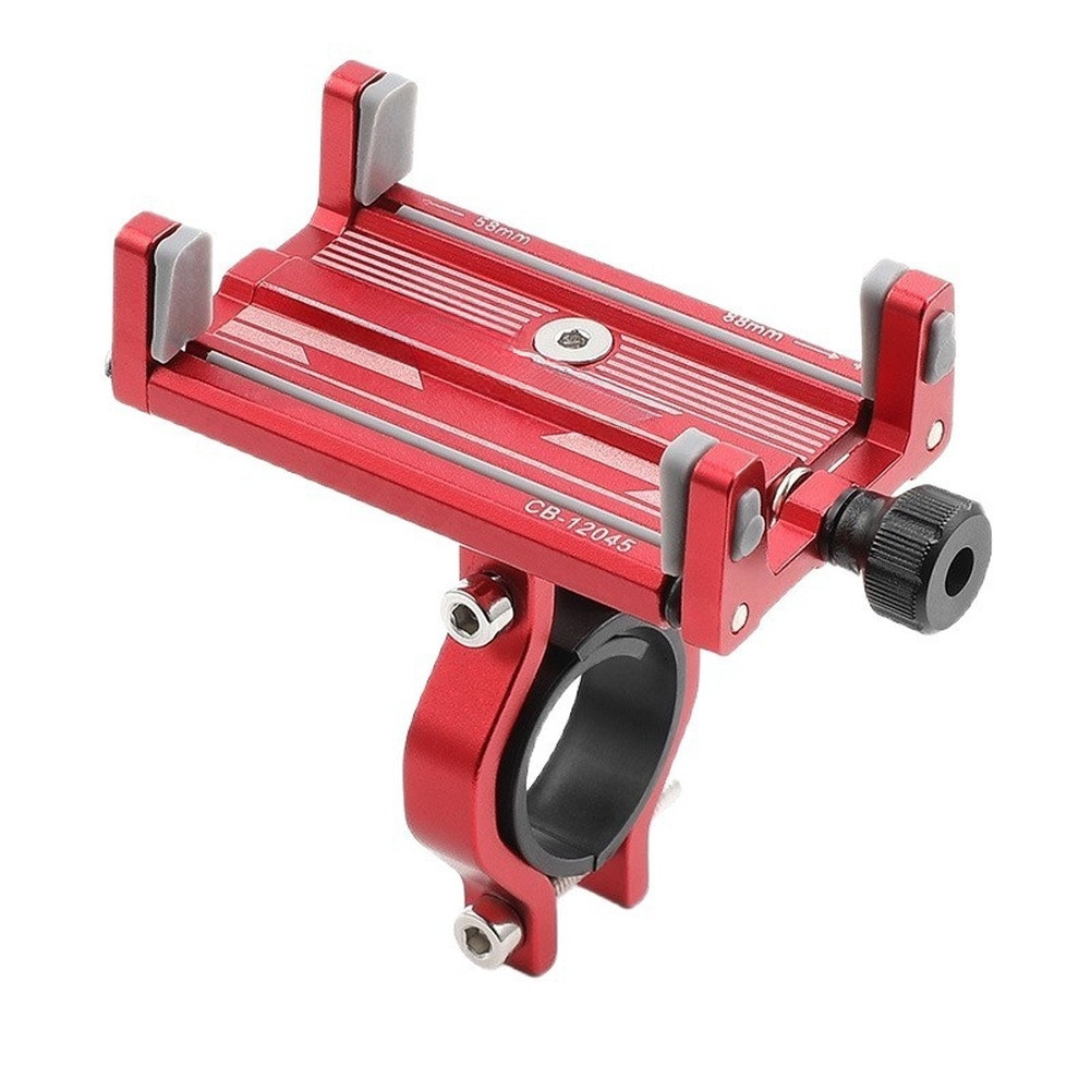 4-Claw Aluminum Bike Phone Holder with Anti-Slip Silicone 58-88mm Phone Fit