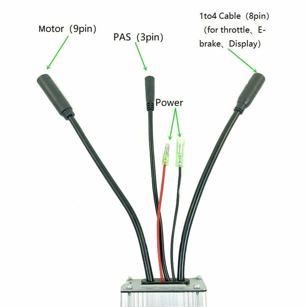 E-bike KT-15A Controller 36V/48V WP Plug For 250W 350W Brushless Motor