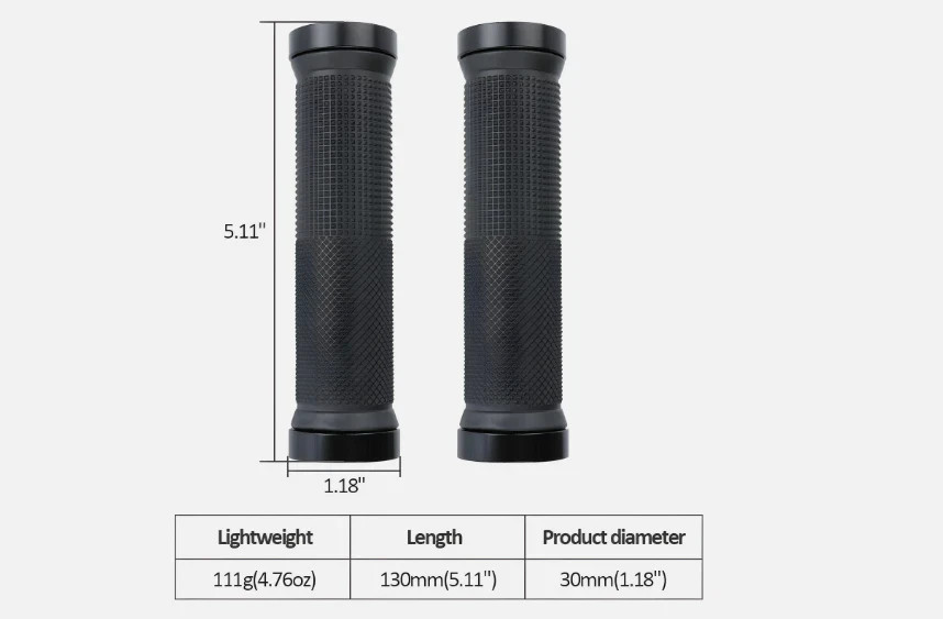 Ergonomic Rubber Bicycle Handlebar MTB Mountain Bike Grips Cycling Lock-On Ends