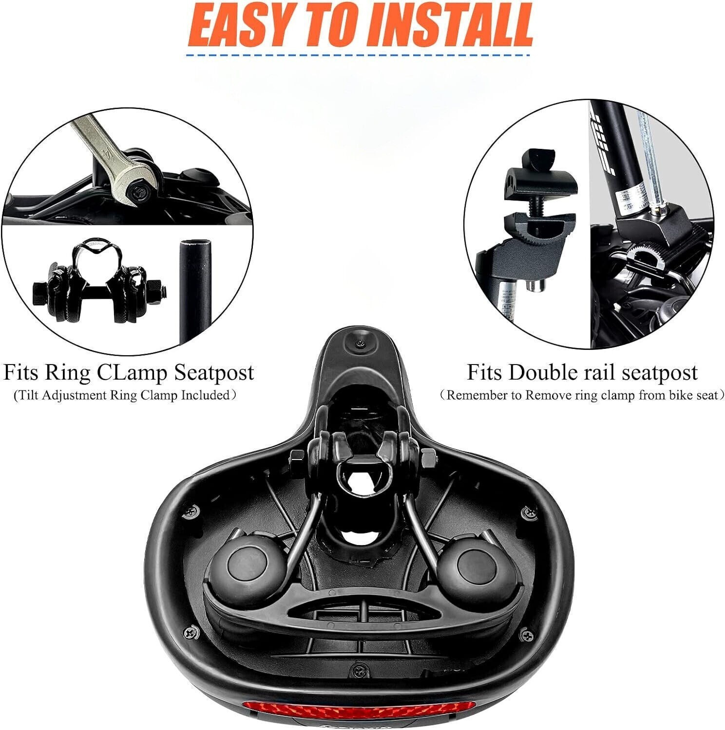 New Bicycle Saddle bike Comfort Wide Soft Bike Seat Sporty Air Cushion US 】