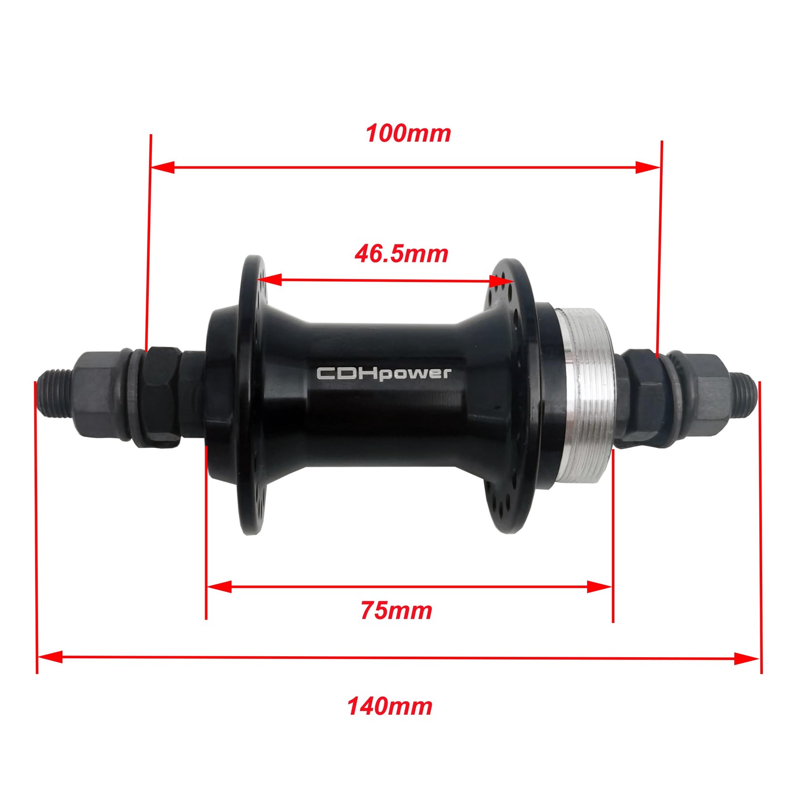 Bicycle Wheel Part Front Hub 36 Hole Aluminum Alloy Axle Component Piece