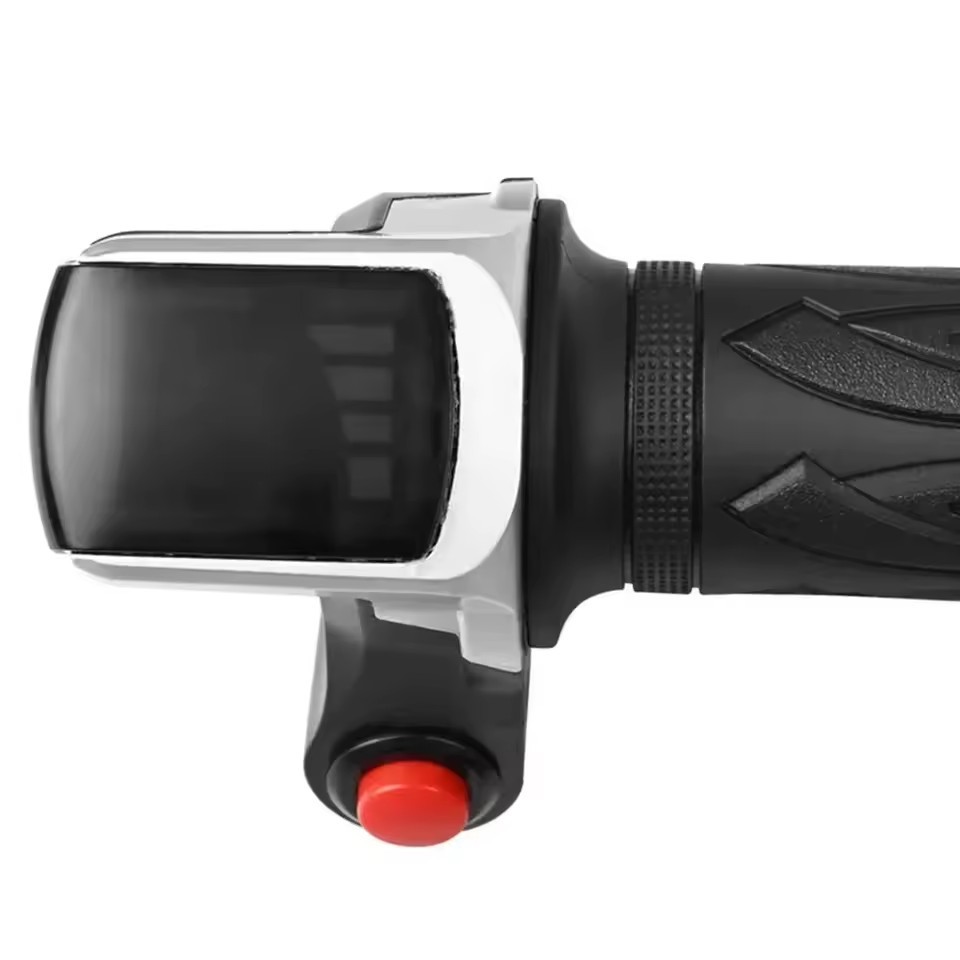 36V 48V E-Bike Throttle Accelerator Bicycle Grip Handlebar w/LED Display Scooter