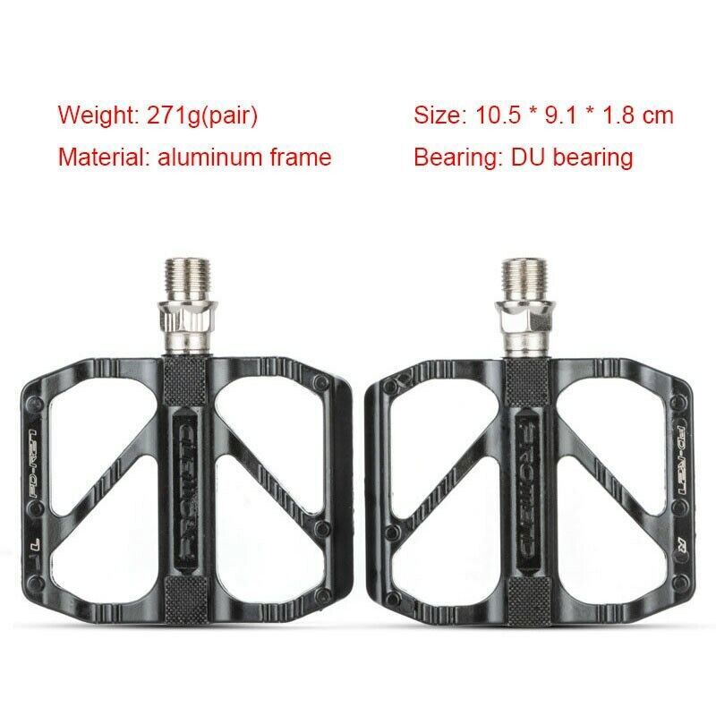 2PCS Mountain Bike Non-slip Pedals MTB Pedals Aluminum Road Bike Pedals 9/16”