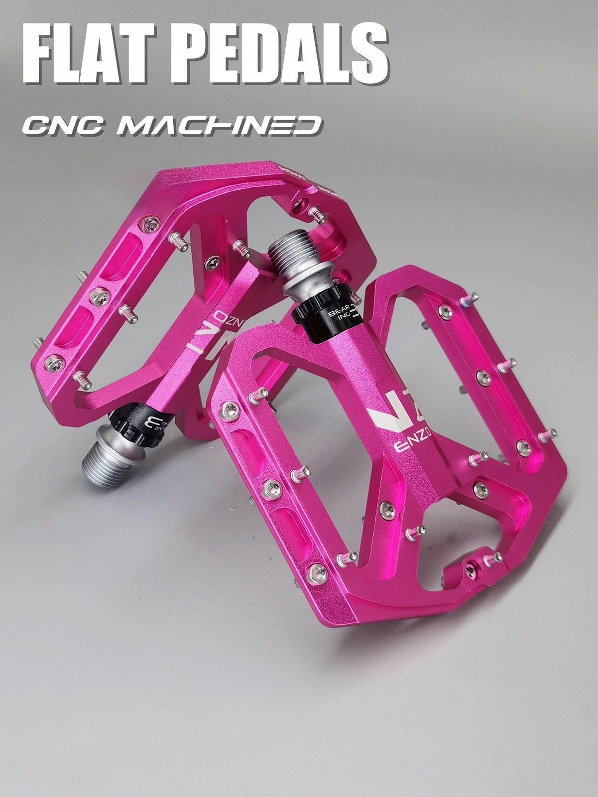 9/16 in Bicycle Flat Pedals Sealed Bearing Aluminum Mountain Bike Pedals 345g