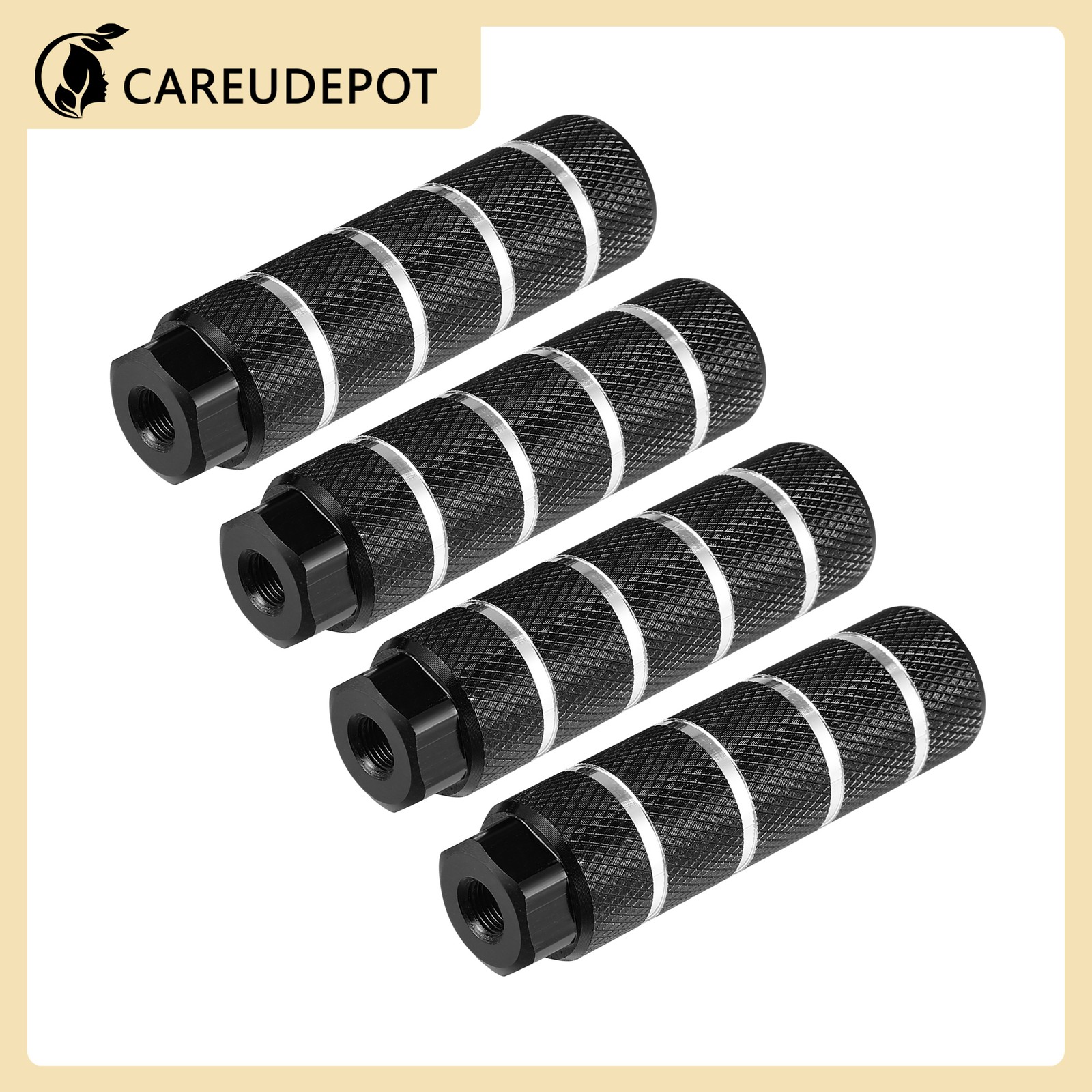 4pc Aluminum Alloy Rear Foot Pegs for BMX MTB Bike Fit 3/8 inch Axles