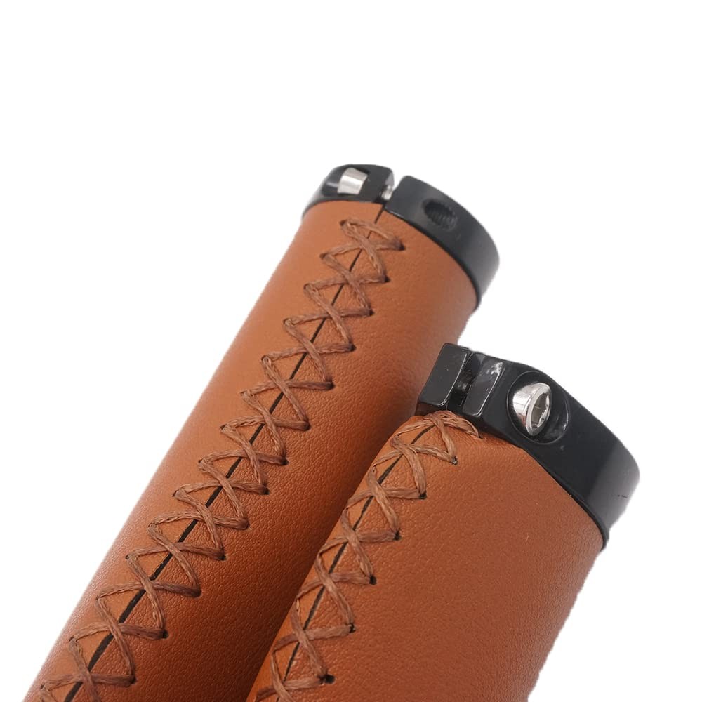 Bike Handle Grips 135/95mm Long/Short Grips Non-Slip PVC Microfiber Leather E…
