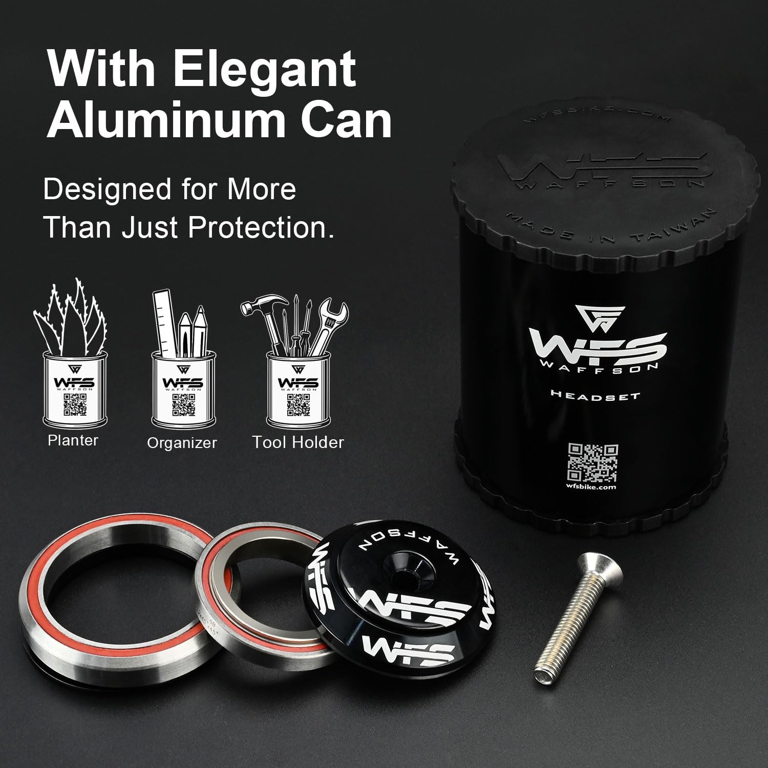 HY638 1-1/8″ to 1-1/2″ Tapered Integrated Headset Set for 42 to 52.2mm Tapere…