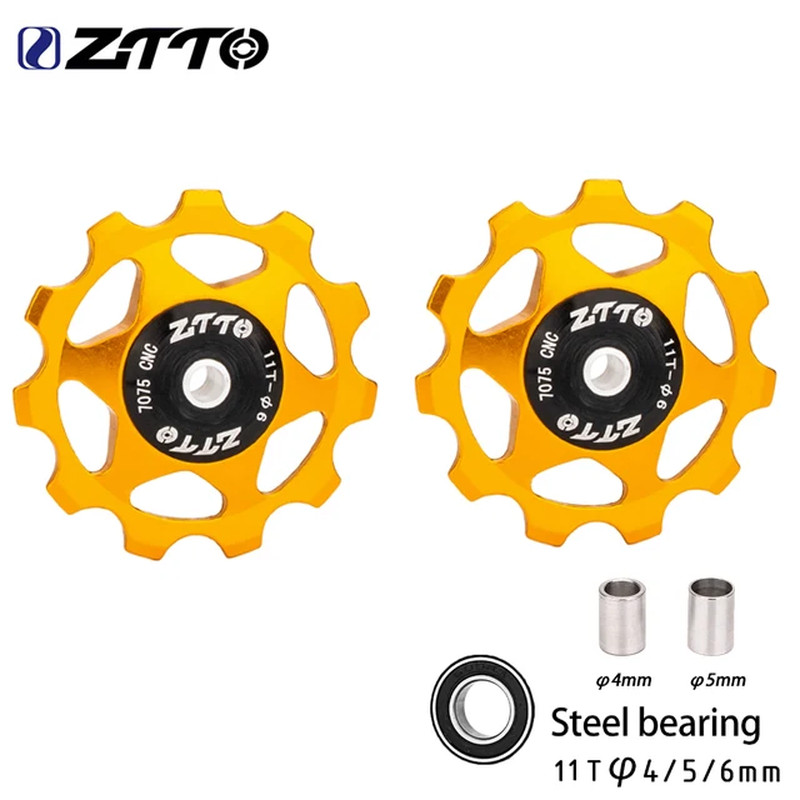 ZTTO MTB Rear Derailleur Jockey Wheels 11T 13T AL7075 Bearing Pulley Set