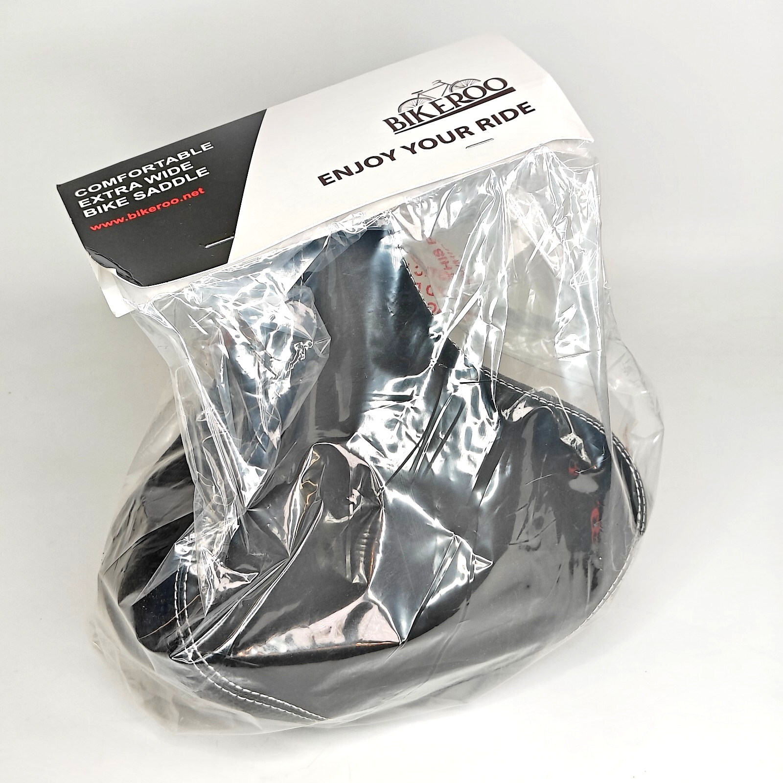 Bikeroo Bike Seat Extra Wide Oversized Padded Bicycle Saddle Spring Memory Foam