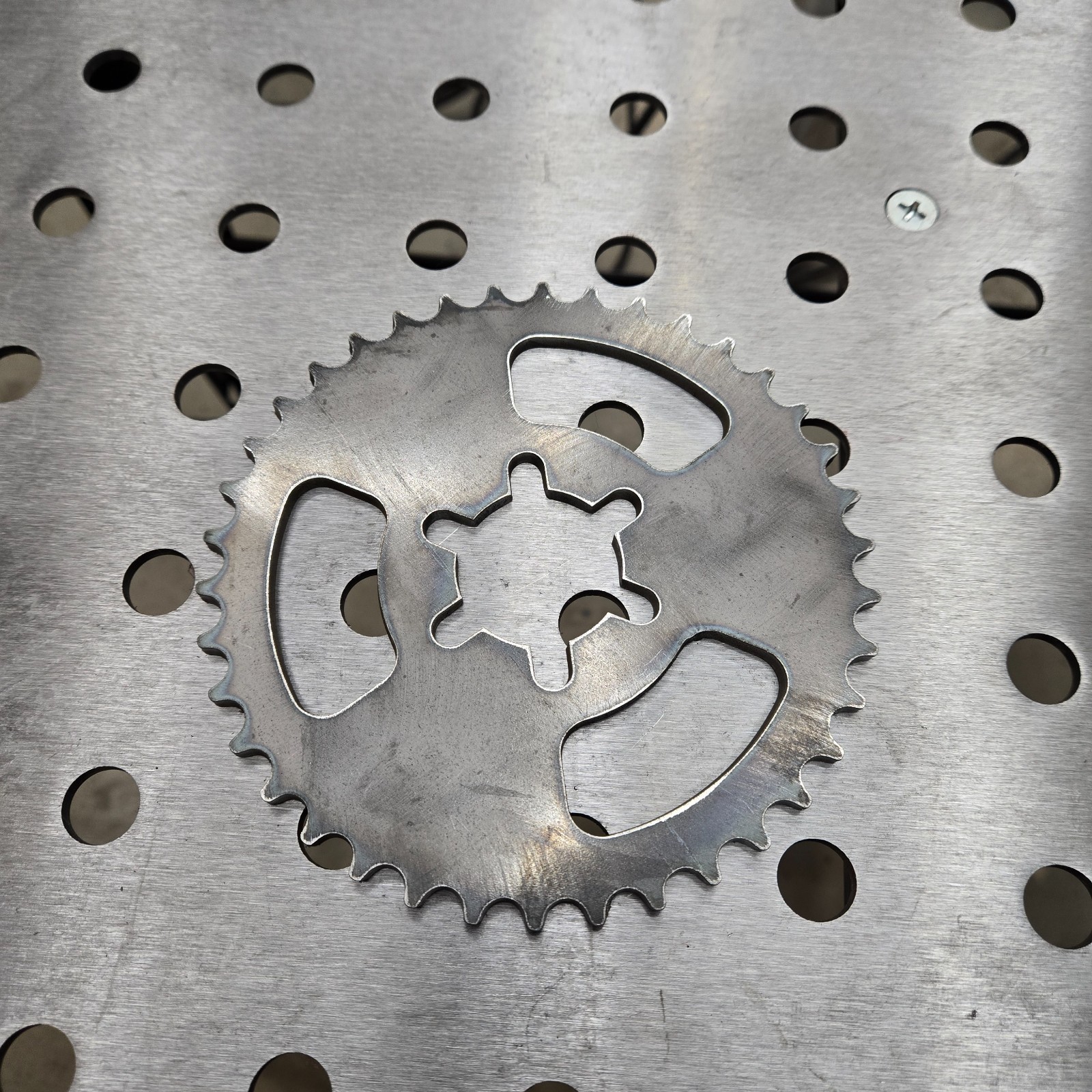 Any Tooth Sprocket Steel NEW #420 Chain 6 Hole Design – Design may vary