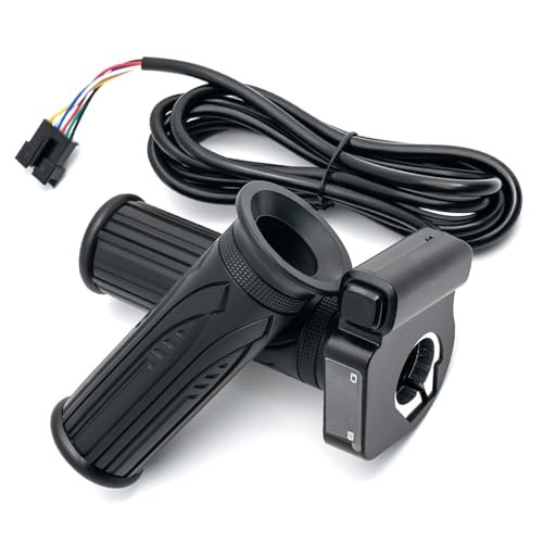 36V Electric Bike Throttle, 6-Pin Twist Grip with Cruise Control, Compatible