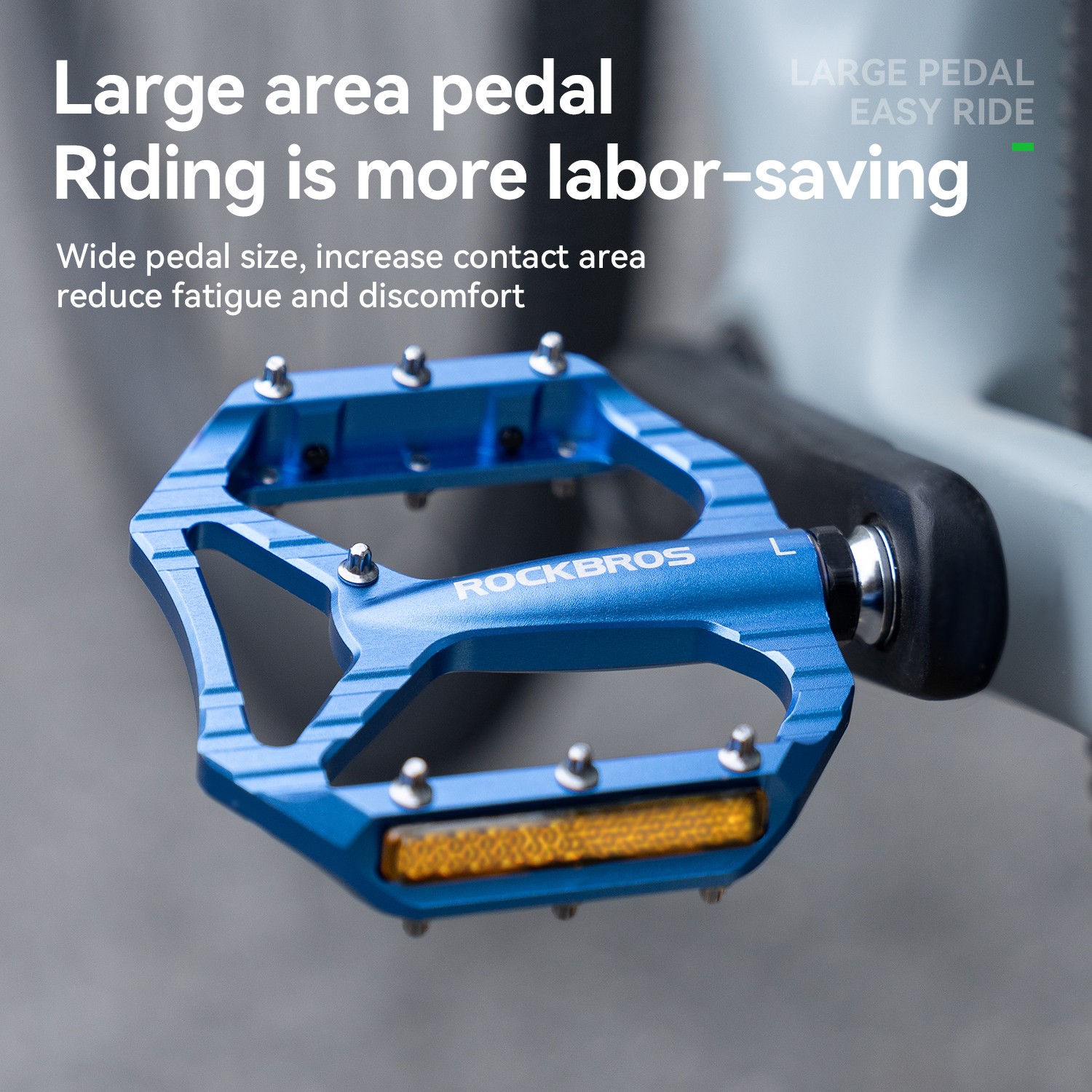 ROCKBROS Road/MTB Bike Pedals-Aluminum Alloy Non-Slip Pedal with Anti-Skid Nails