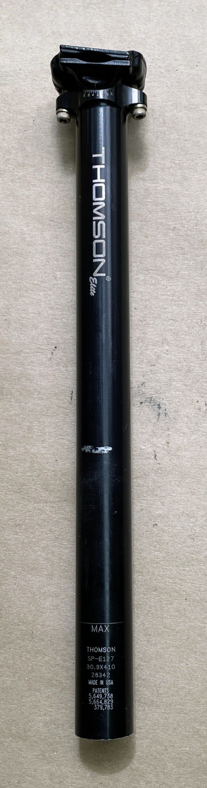 Thomson Elite Straight Seatpost Black SP-E127 30.9 x 410mm (cut to 370mm)