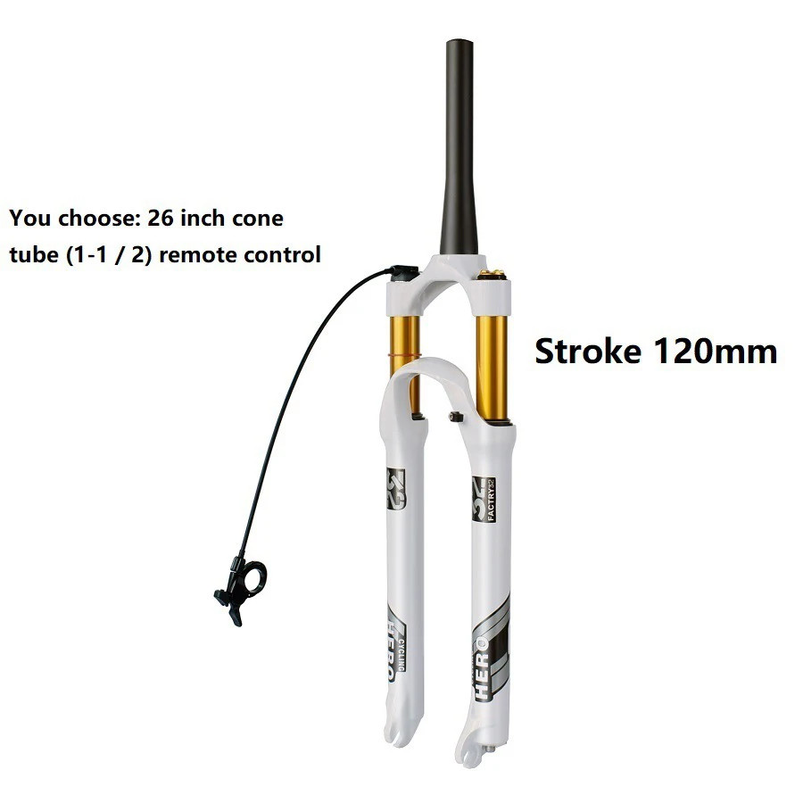 26 27.5 29er Mountain Bike 120mm Stroke Quick Release Locking Control Air Fork