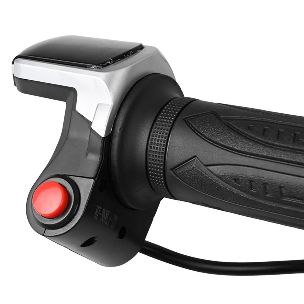 36V 48V E-Bike Throttle Accelerator Bicycle Grip Handlebar w/LED Display Scooter