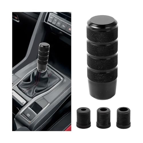 95mm/3.74″ Car Shifter Knob, Aluminum Weighted Gear Shift Manual Knob Black