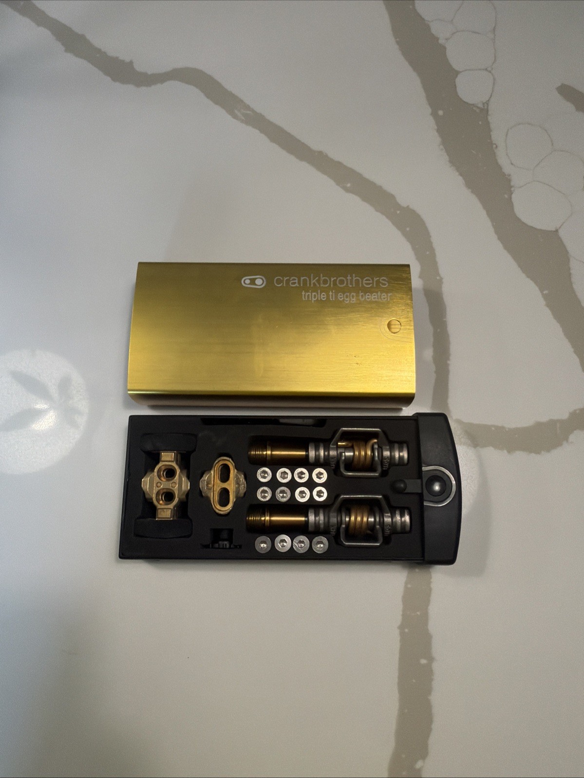 Crankbrothers Egg Beater 11 Pedals – Dual Sided Clipless Titanium/Gold