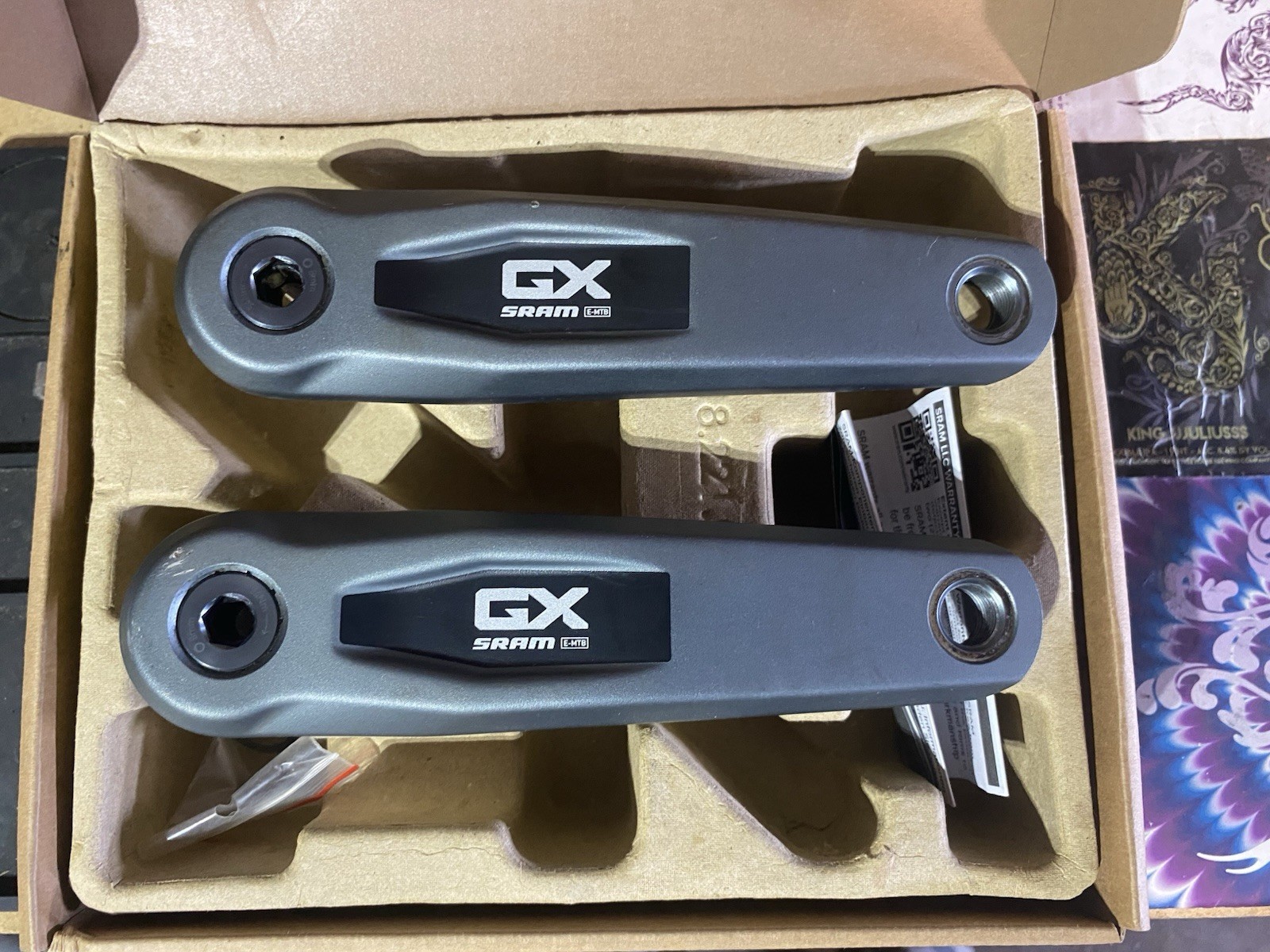 SRAM GX E-Bike Crank Arms 160mm ISIS for Bosch/Brose Aluminum 00.6118.664.000