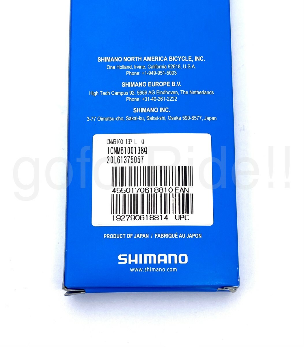 Shimano Deore CN-M6100 HG 1×12 2×12 Speed Chain w/Quick Link 1 Pair 138 Links