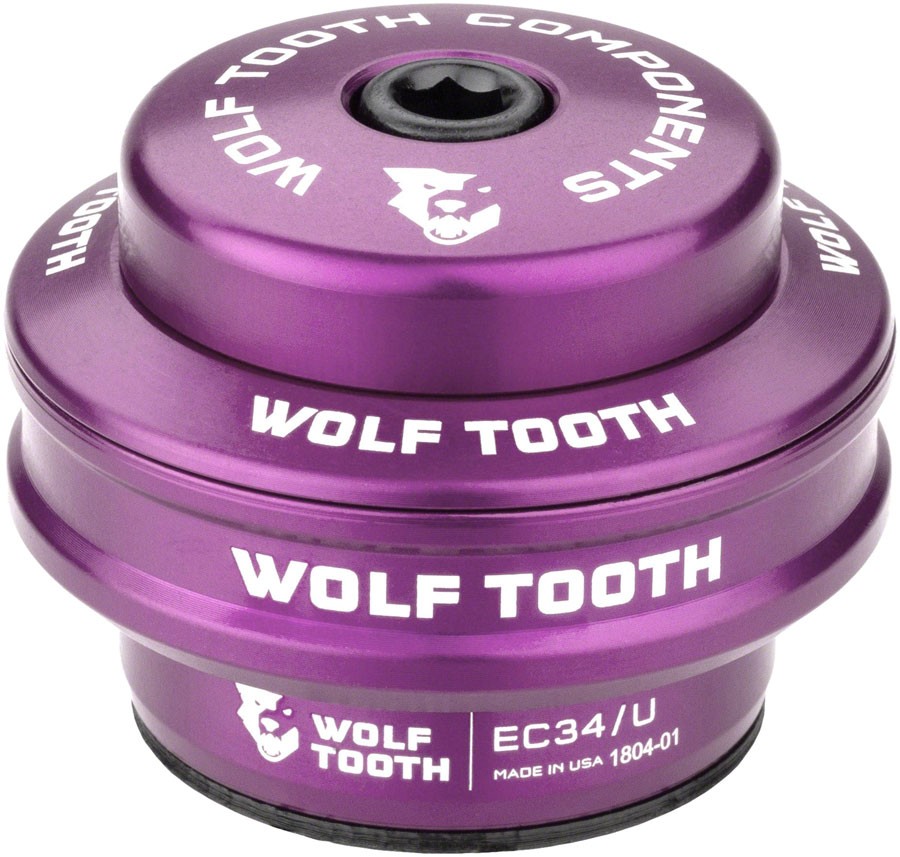 Wolf Tooth Premium Headset – EC34/28.6 Upper, 16mm Stack, Ultraviolet Purple
