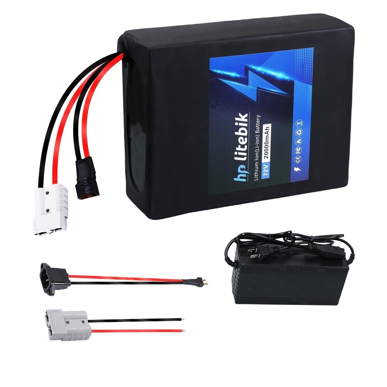 72V 20Ah 20000mAh Lithium 200W ~ 3600W 50A Electric Bike Bicycle Ebike Battery