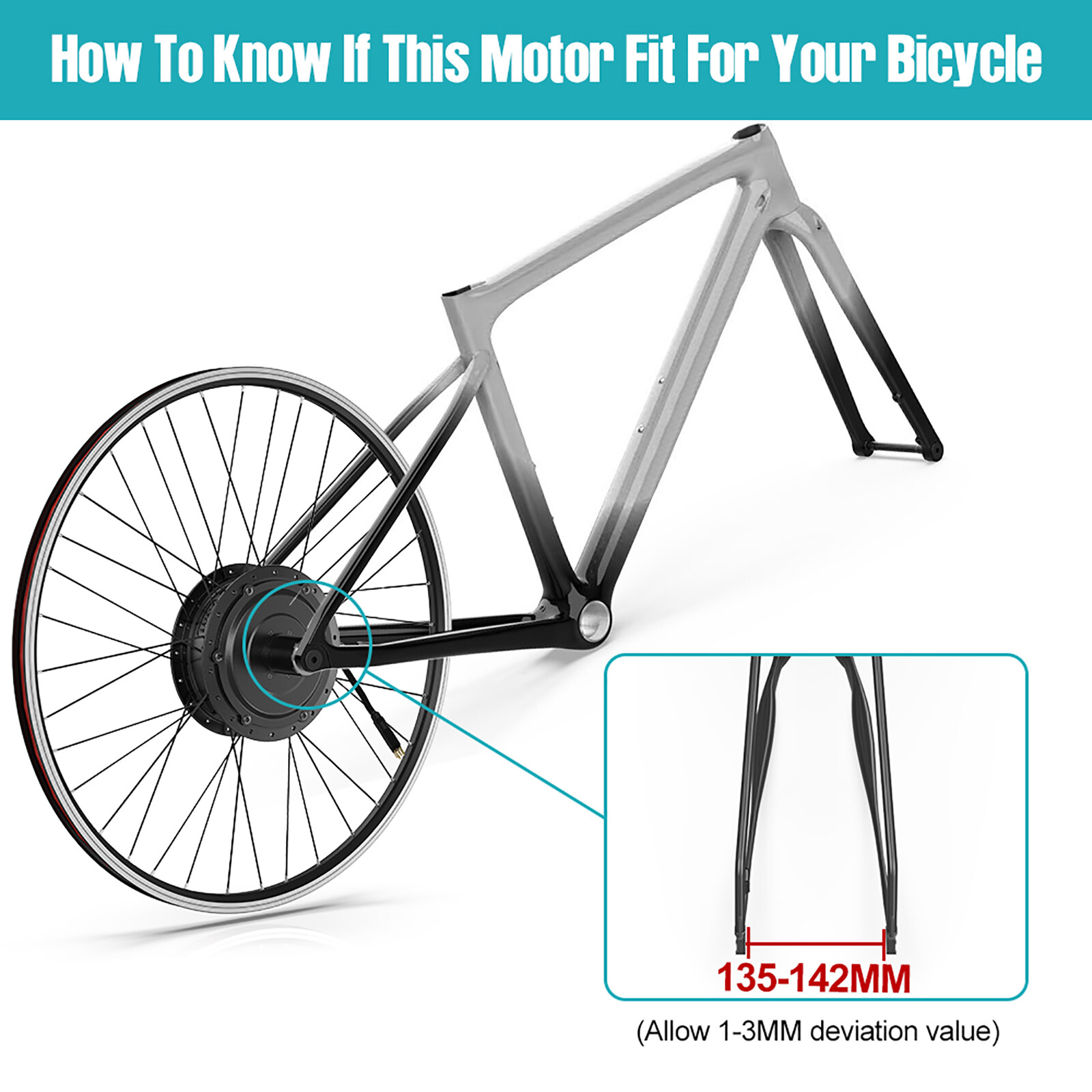 48V 500W Electric Bicycle 26″ 27.5″ 700C Rear Wheel Motor E-bike Conversion Kit