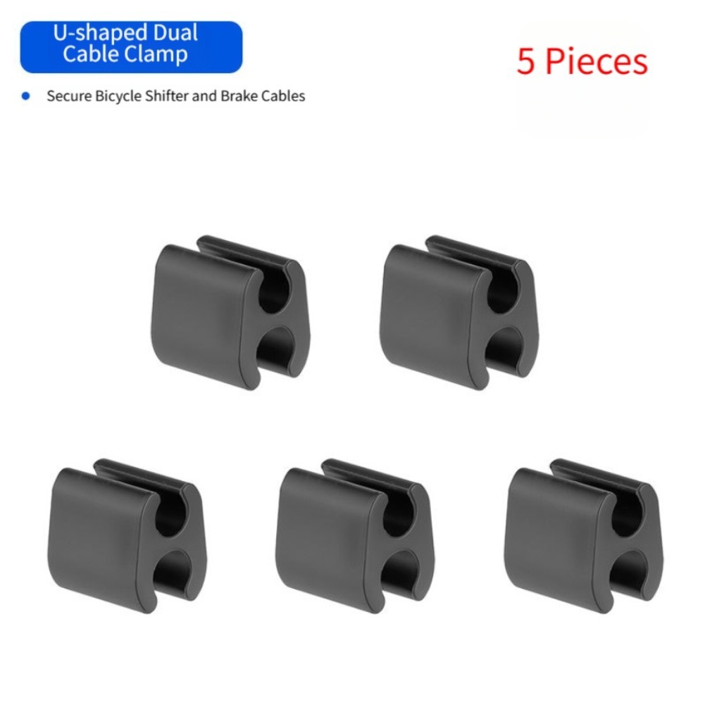 Triple Hole Mount Cable Organizer for Bicycle Brake and Gear Cables Black