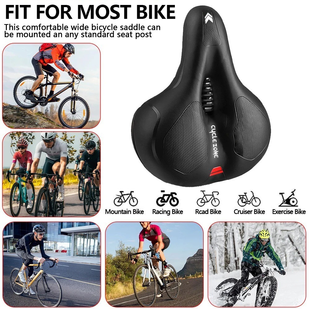 Breathable Bicycle Saddle Men Women MTB Road Bike Saddle Shock Absorbing Comfort