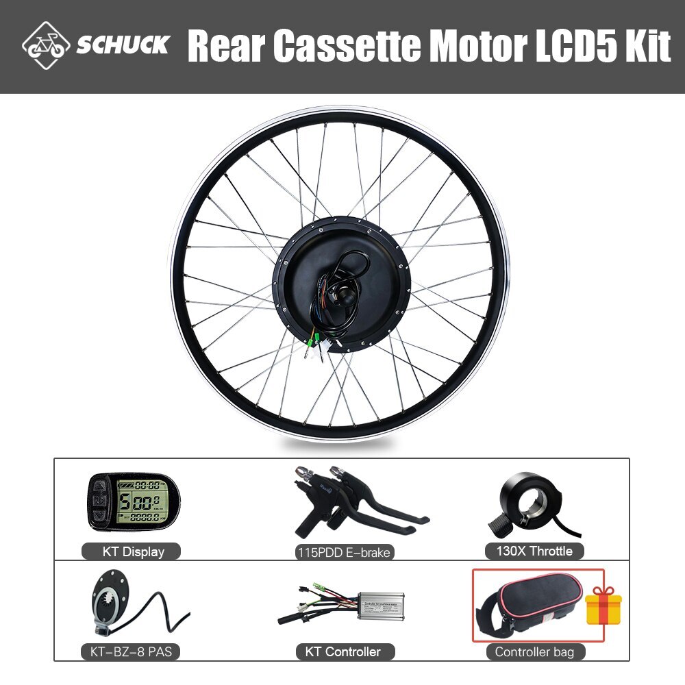 48V 250W 350W 500W 1000W 1500W Rear Cassette Ebike Motor Wheel Conversion Kit