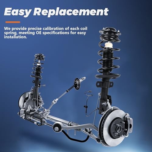 Pair Rear Complete Struts Assembly Compatible 2x Rear Struts 2002-2008 RWD