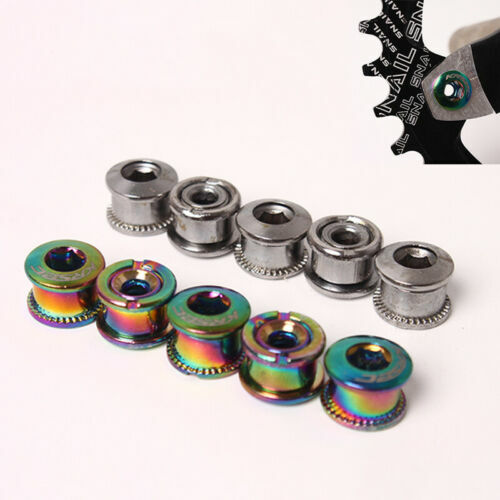 KRSEC MTB Road Bike Bolts Single Double Chainring Screws 4/5PCS Chainwheel Screw