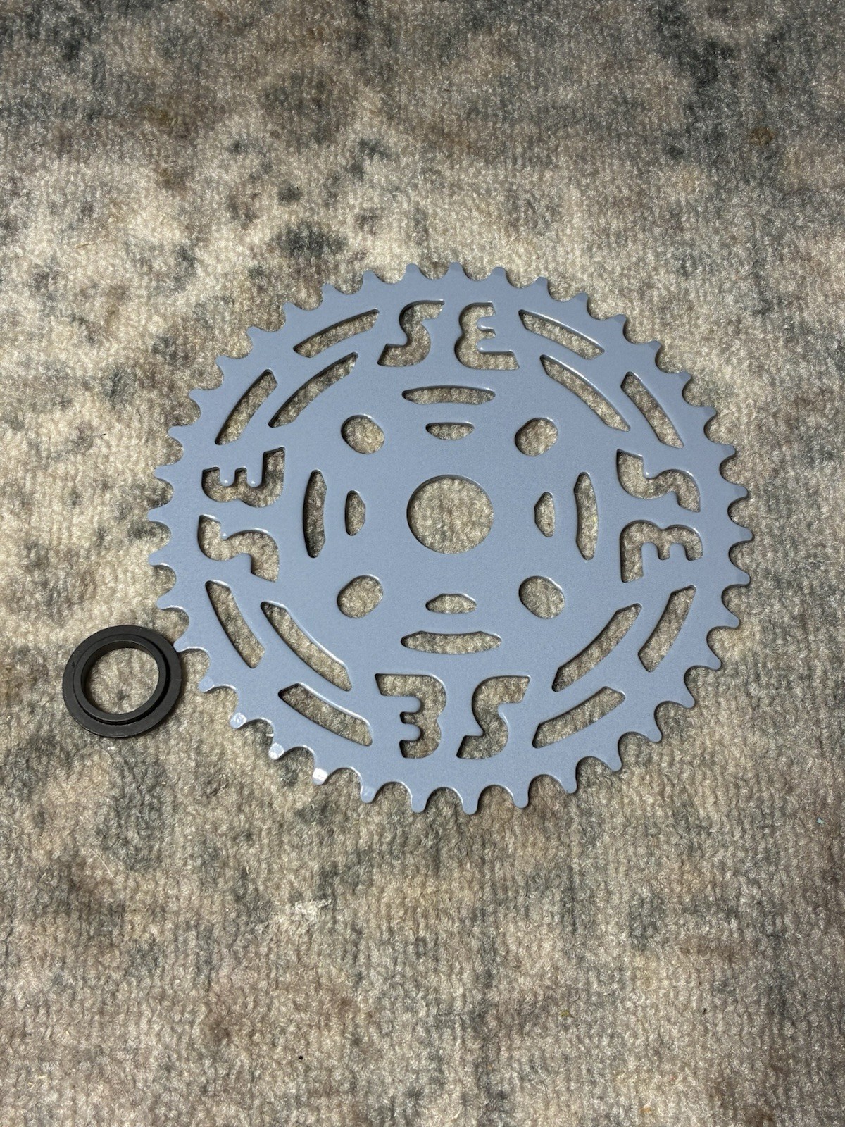 SE Racing 39 tooth Steel Chainring with adapter Battleship Old School Bmx
