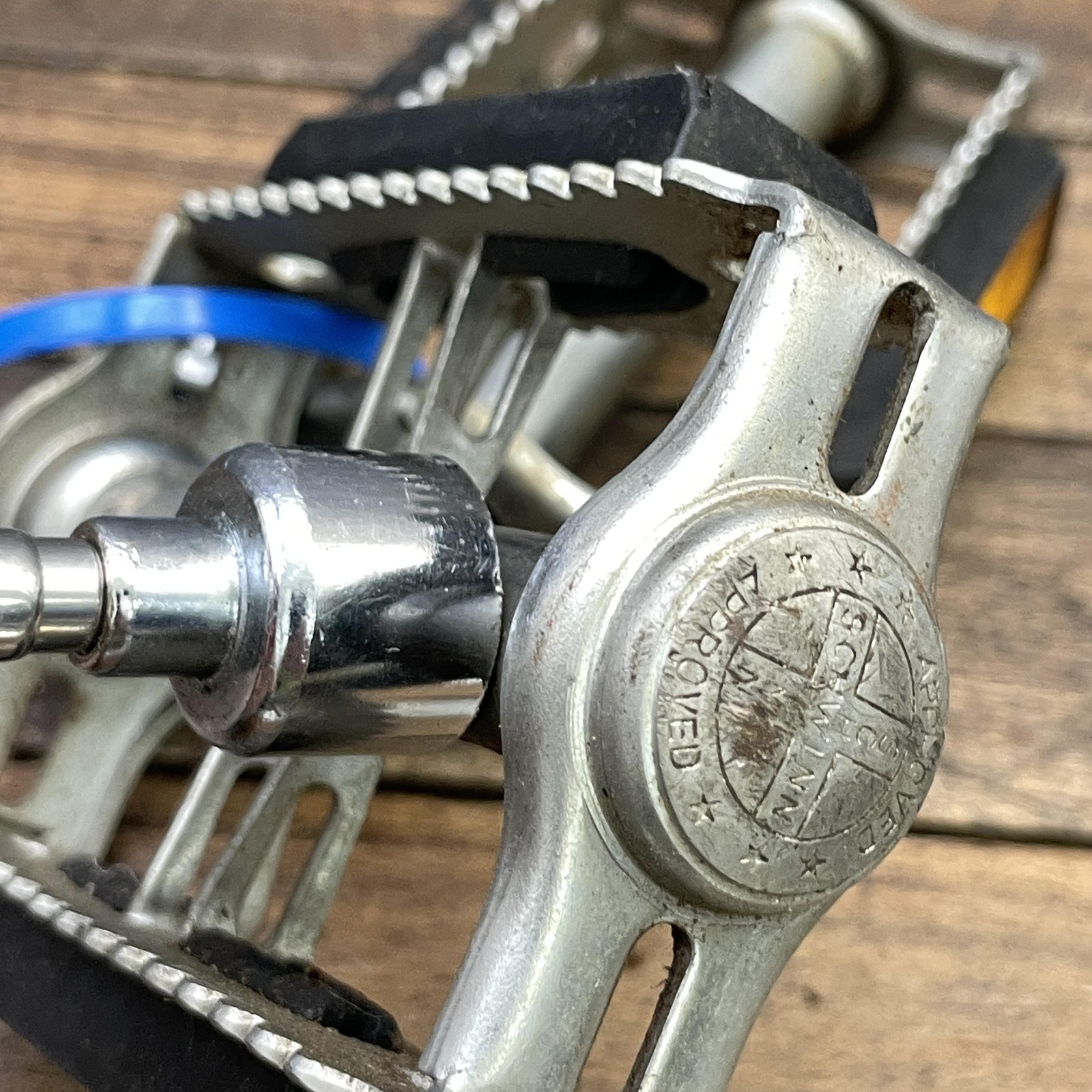 Vintage Schwinn Approved Rat Trap Pedals 1/2 Reflector Germany BMX Klunker