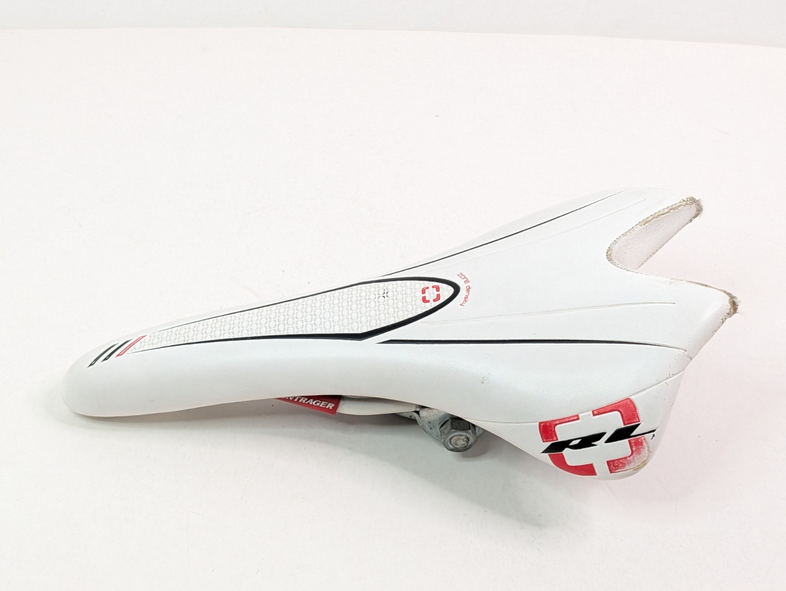 Bontrager Inform RL Stainless Steel Rails White/Red 146mm Cosmetic Issues Vtg
