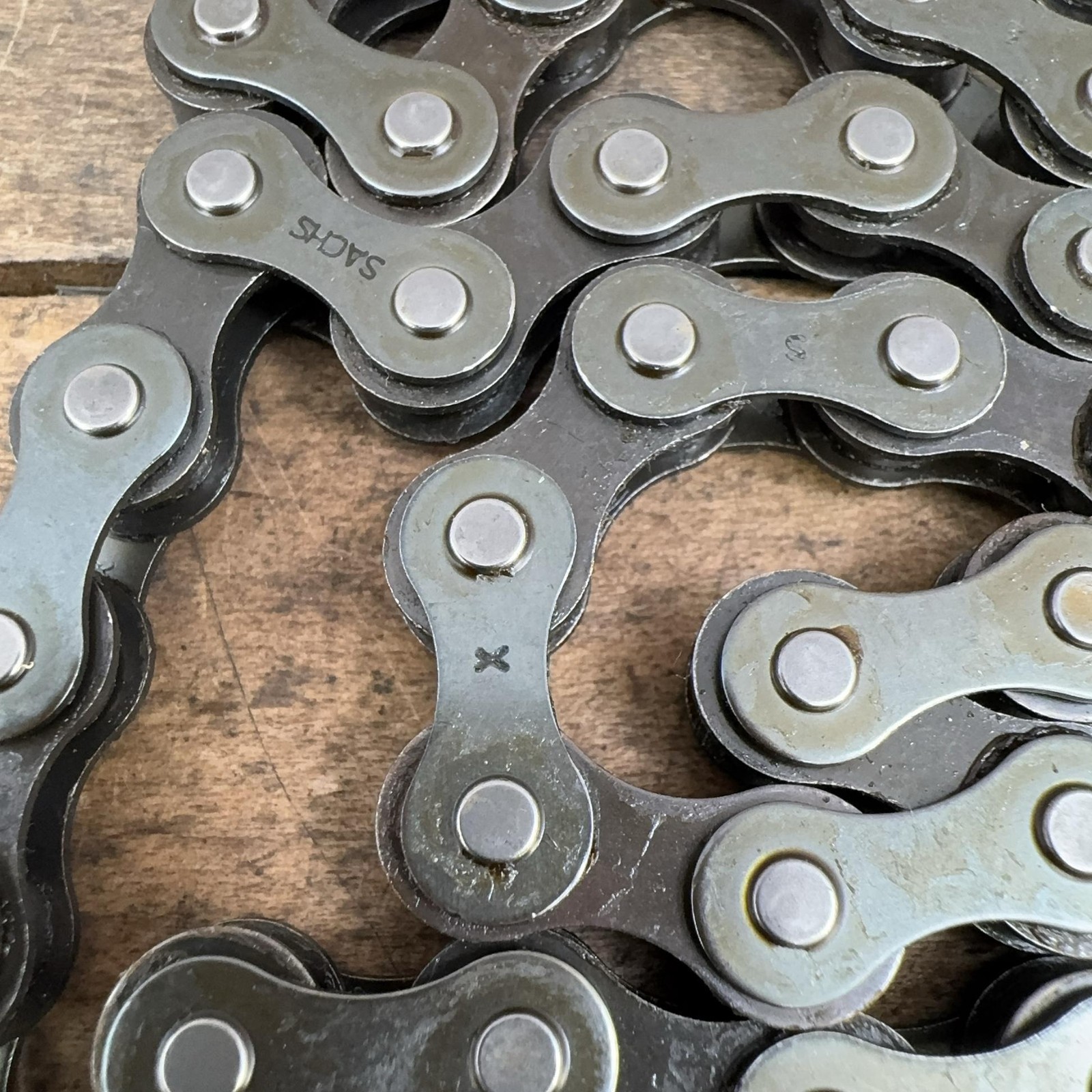 Vintage Sachs Bicycle Chain 111 Links Gray Steel Cruiser Bike 375g 1995