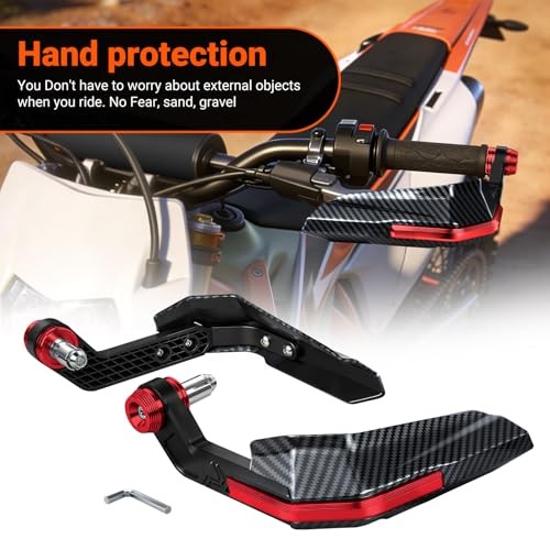 Dirt Bike Handguards, Aperture 0.66-0.83″ Motorcycle Handlebars Guards red