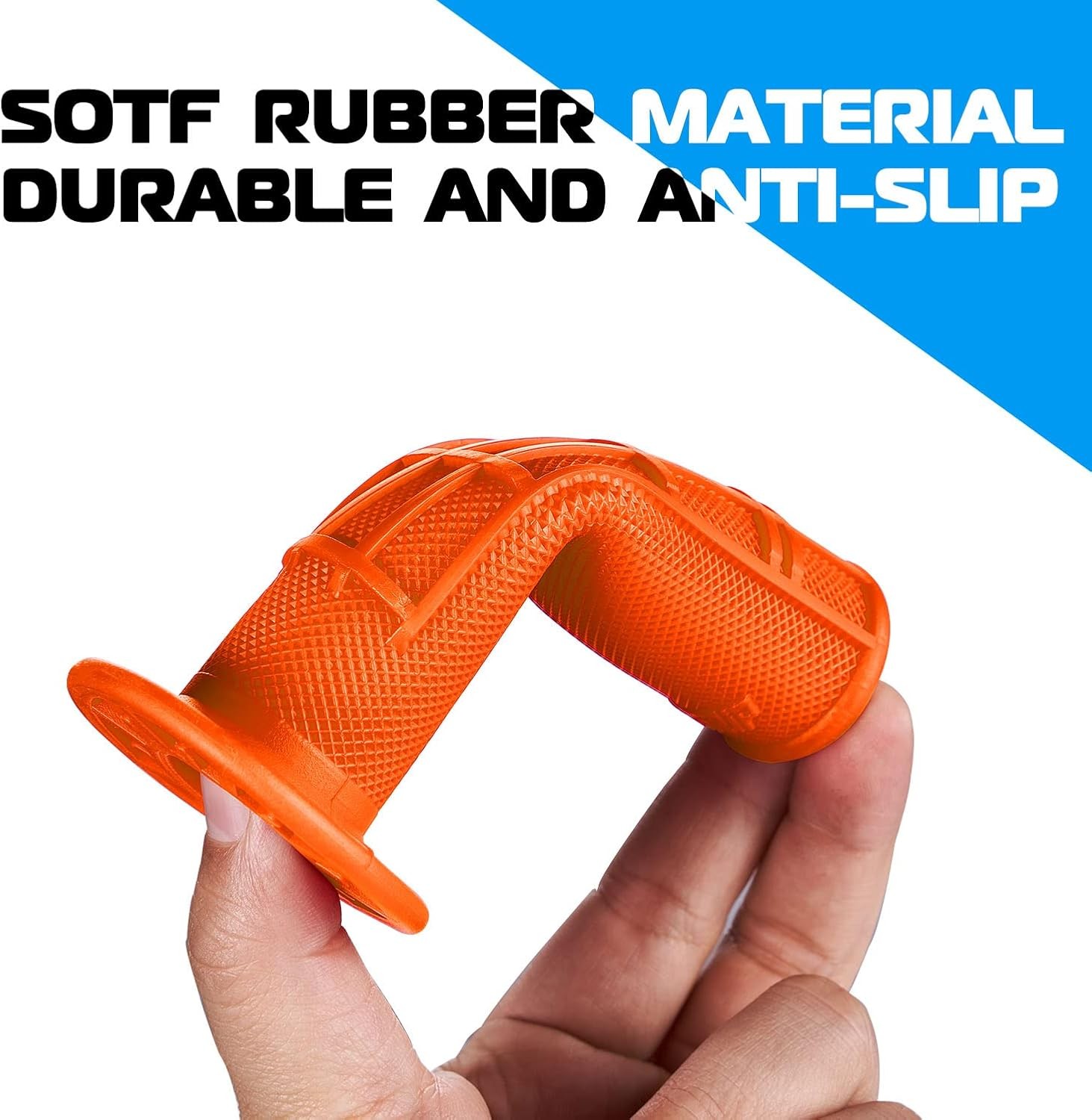 7/8 inch ATV Grips Universal Handlebar Grips Soft Rubber Motorcy Color: orange