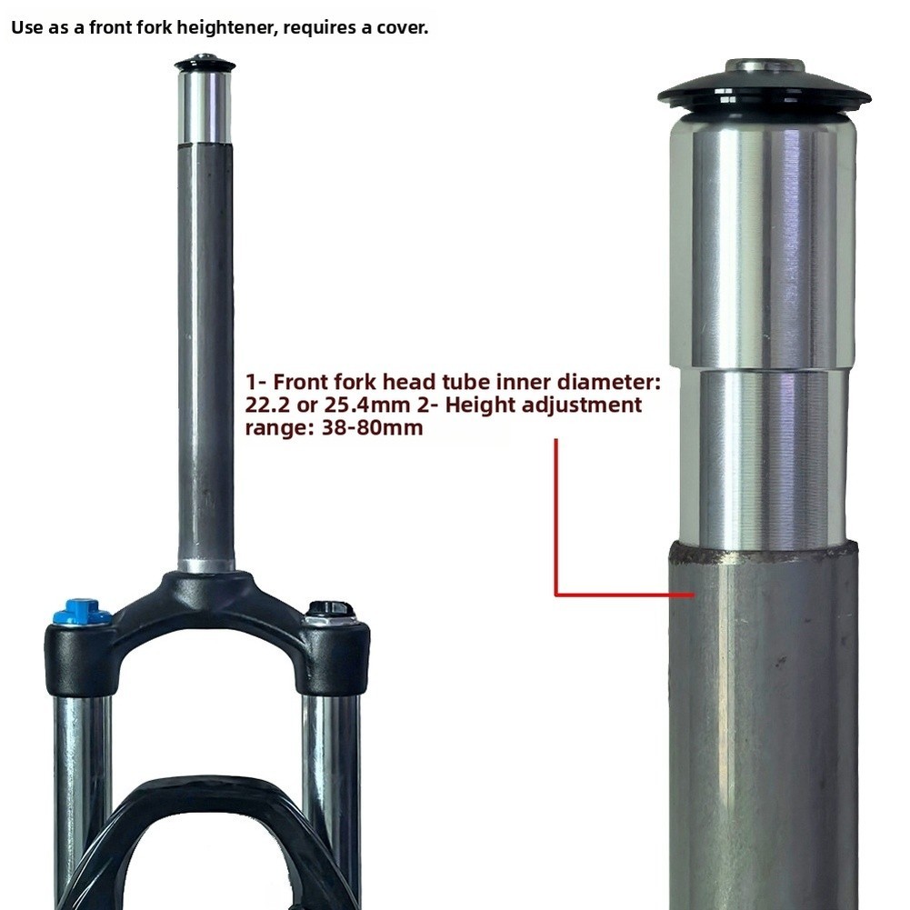 Folding Bike Fork Extender Aluminum Alloy Riser 4-8cm Height Adjustable