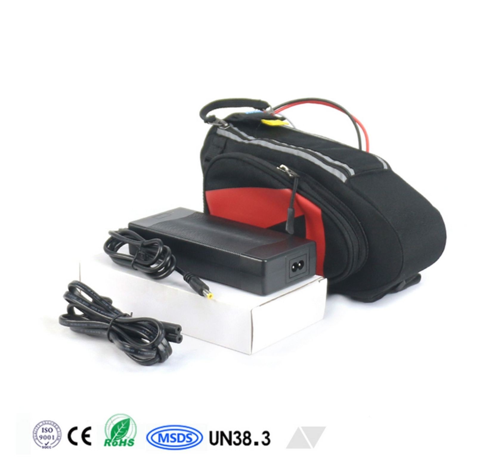 E-bike battery 36V 10Ah 360Wh lithium-ion battery pack in bag ebike pedelec BMS