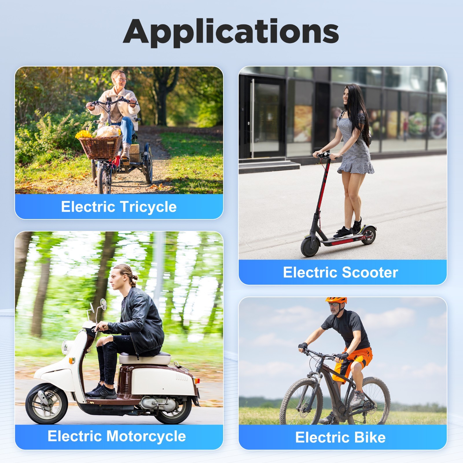 48V Ebike Battery 48V 8AH Electric Bicycle Battery for Ebike 100W-750W Motors
