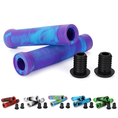 Scooter Grips – Mixed Color MTB & BMX Handlebar Grips | 145mm Soft Purple/Blue